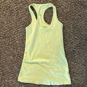 Lulu lemon lime razorback tank, size 2
